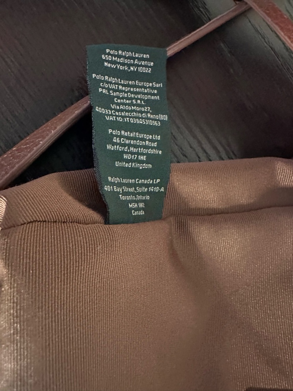 Ralph Lauren Tan Pebbled Leather Messenger Bag - Picture 12 of 13